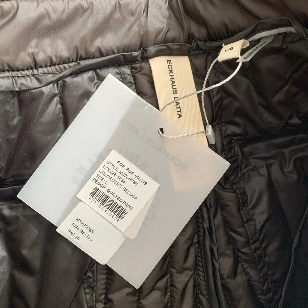 Moose Knuckles X Eckhaus Latta quilted pants in beluga brown NWT